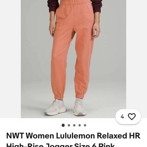 lululemon athletica Women's Relaxed High-Rise Jogger - Pink